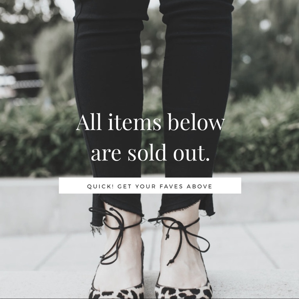 ITEMS BELOW ARE SOLD OUT